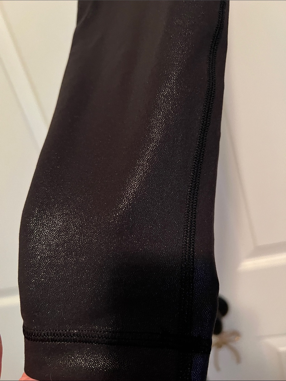 Lululemon Wunder Train Black Foil Shine High-Waist Tights Sz 6 28” - Picture 7 of 12